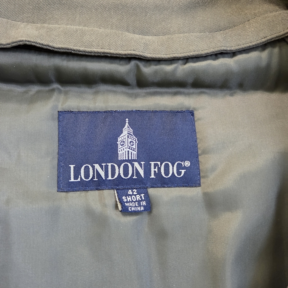 Classic London Fog trench coat with warm lining